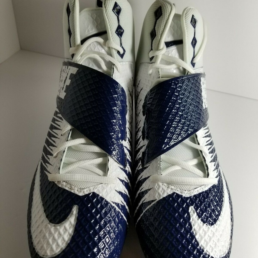 Nike Lunar Beast Pro TD CF Football Cleats Men's Size 16 White Blue New
